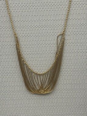 Monet Gold Multi-Strand Fringe Necklace